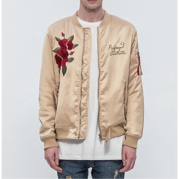 Profound Aesthetic HIBISCUS BOMBER JACKET Sz medium - Picture 1 of 11